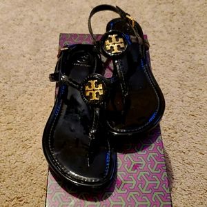 Tory Burch Patent Leather Thong Sandals